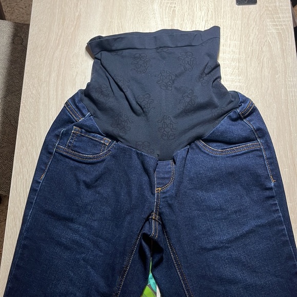 Jessica Simpson maternity dark blue denim really soft jeans size petite XS - Picture 5 of 10